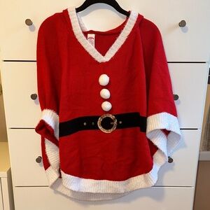 Red and White Women's Santa Sweater